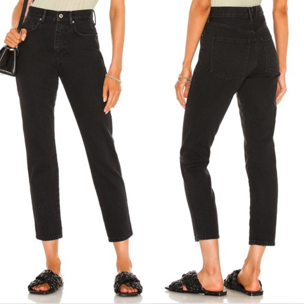NWT Free People We the Free Stove Pipe Jeans 25 Black Out